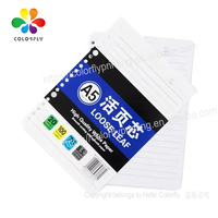 Papel para Cuaderno de Hojas Sueltas A5, 100 Hojas, 8.5mm, Rayado, 20 Perforaciones, Escritura Suave