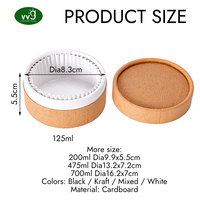 Boîte d'emballage ronde personnalisée VVG en papier avec film laminé pour gâteaux, emballage en papier pour pâtisserie, conteneur de stockage pour desserts