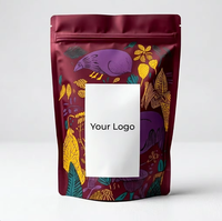 Sachet Doypack Biodégradable en PLA avec Fenêtre pour Emballage de Thé, Café et Aliments pour Animaux – Le Plus Vendu, Mat, Stratifié, Anti-humidité, avec Fermeture Éclair