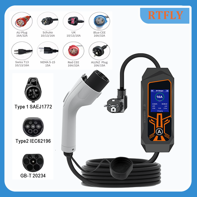 Hot Sale 3.5KW Portable EV Charging Station GBT Type 2 Electric Vehicle Charging Cable with 16A Output New Condition