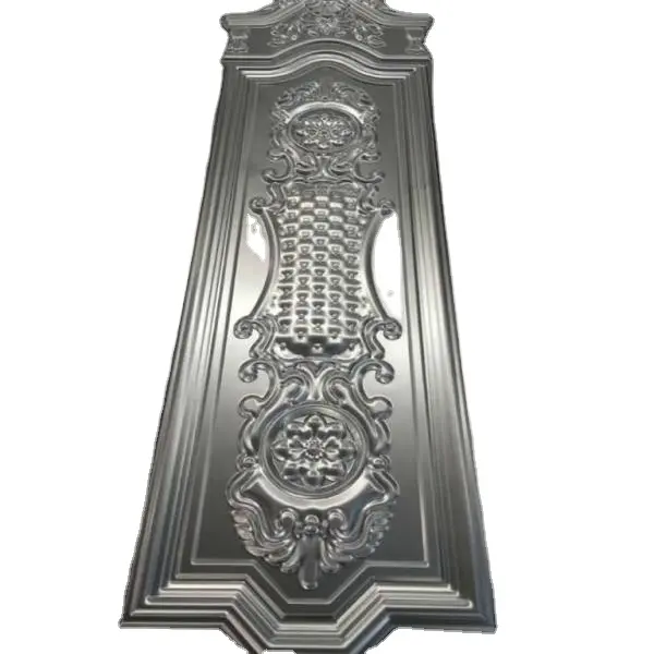 金属ドアデザインエンボスパネル鉄板ラミネートドアスキン金属スキンドア鋼