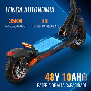 Trottinette électrique pour adultes Brazil Stock M4, moteur 600W, vitesse maximale 40 km/h, autonomie 35 km, batterie 10Ah, double suspension, avec siège - Product Image 3