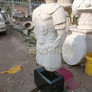 Fabriek Directe Prijs Prachtige Natuurlijke Marmeren Handgemaakte Romeinse Soldaat Mannelijke Torso Sculptuur