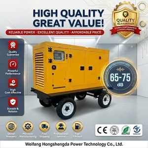Générateur 30kva 40kva 50kva 60kva 100kva 150kva 200kva 250 Kva avec Cummins, remorque mobile silencieuse HSD-40CT Weifang Hongshengda - Product Image 1