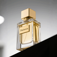 Vaporisateur intérieur de vaporisateur de parfum plat vente en gros flacon de parfum en verre de 50ml rose vide à sertir pompe transparente avec boîte cadeau et bouchon