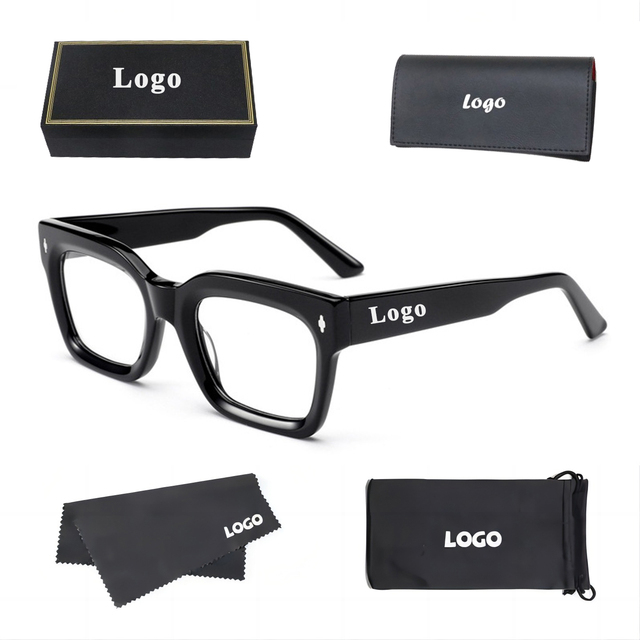 FW High Quality Luxury Brand Eyewear Fashion Custom Logo Glasses Oversized Square Thick Acetate Frames Eyeglasses for Men Women