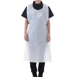 Customized Disposable Plastic Aprons Waterproof Kitchen Apron PE Apron