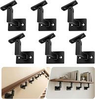 Supports de main courante réglables pour escalier, support de main courante noir, supports de main courante muraux pour escalier