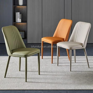 OEM/ODM Factory Customized Eco-Friendly High-Density Faux Leather Dining <b>Chairs</b> Comfortable <b>Padded</b> Luxury Modern Home Furniture - Product Image 6