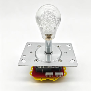 Precio al por mayor: Joystick de arcade de 5 pulsadores iluminado de 7 colores intermitentes de 12V para máquinas de juegos de garras y peces - Product Image 1