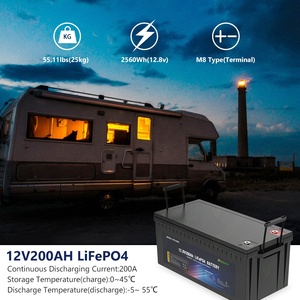 Batterie Li-ion ODM OEM 6000 cycles 100Ah 150Ah 300Ah 400Ah, pack batterie 12V 200Ah pour maison mobile, camping-car, LFP12200 12V à décharge profonde - Product Image 2
