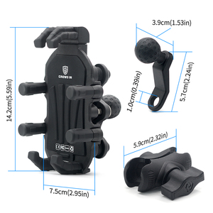 Nueva bicicleta Simple <span class=keywords><strong>360</strong></span> soporte de teléfono desmontable giratorio adaptador trasero soporte de teléfono de navegación de bicicleta soporte de motocicleta - Product Image 6