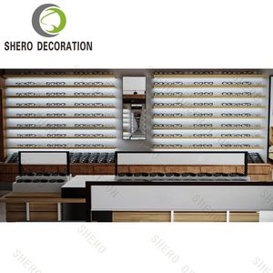 Présentoir à lunettes de qualité supérieure avec compartiments individuels doublés de velours Conception de vitrine à lunettes - Product Image 3