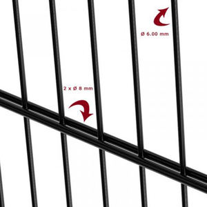 Clôture en treillis soudé <span class=keywords><strong>de</strong></span> 3 m <span class=keywords><strong>de</strong></span> haut, 868 mailles, avec poteaux <span class=keywords><strong>de</strong></span> 60x60 mm pour une sécurité maximale - Product Image 3