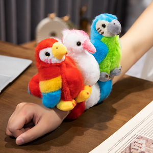 Cross-Border Standing Shoulder Flamingo Clap Pulsera Loro para Pop Ring Bicicleta Juguete de peluche Técnica bordada para el estrés - Product Image 4