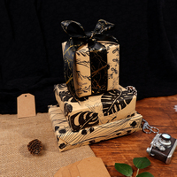 Rouleaux de papier d'emballage d'anniversaire en gros d'usine, papier kraft recyclable, impression par gravure à découpe, compatible fleurs/chocolats