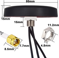 Antenne GPS RTK à gain élevé pour voiture, montage sur vis, antenne combinée 3 en 1 GSM GPS, antenne de cabinet MIMO 433 MHz 4G 3G Wifi
