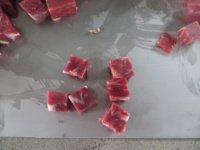 Machine à trancher la viande, découpe à Cube, appareil professionnel de découpe de viande fraîche