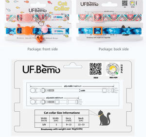 UFBemo sabuk pemisah gesper pengaman desain personal gaya panas bel kerah kucing kerah hewan peliharaan - Product Image 6