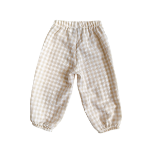 Pantalons en vichy pour enfants, garçons et filles, taille élastique, pantalon ample à carreaux, décontracté, printemps, automne, bas de pantalon, pantalon de survêtement - Product Image 5