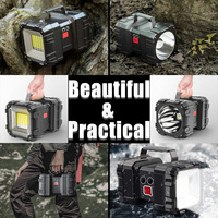 Projecteur portatif 10000mAh rechargeable par USB, lampe torche LED étanche pour travaux extérieurs, 3000 lumens haute luminosité