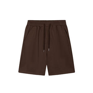 Shorts de basket-ball pour hommes en coton 100% uni teint en fil, respirant, à taille élastique, style streetwear, personnalisé - Product Image 6