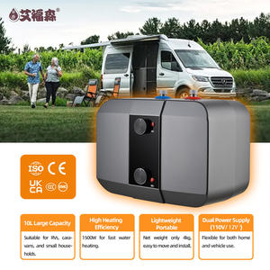 Scaldabagno serbatoio interno in acciaio inox 10L 12V DC 110V AC doppio ingresso <span class=keywords><strong>per</strong></span> <span class=keywords><strong>Camper</strong></span> & sistemi doccia mobili - Product Image 2