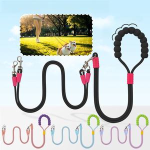Correa para Perro con Collar, Cuerda de Nailon Colorida, 2 Ganchos, Manos Libres, para Cintura, Multifuncional, Mango de Espuma EVA Suave, Correa para Mascotas a Prueba de Explosiones - Product Image 2