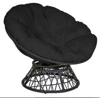 Outdoor Modern Chairs Patio Swivel Garden Rattan Papasan Metal Frame With Cushion Leisure Wicker Living Room Leisure Chairs