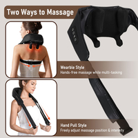 Masseur de cou et d'épaules Shiatsu pour soulager la douleur musculaire, avec chauffage infrarouge, massage profond, type-C