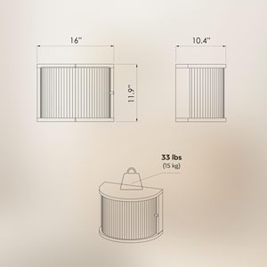 Estante Flotante para Mesita <span class=keywords><strong>de</strong></span> <span class=keywords><strong>Noche</strong></span> con Puerta Corredera y Almacenamiento - Estante Flotante para Mesita <span class=keywords><strong>de</strong></span> <span class=keywords><strong>Noche</strong></span>, Montado en la <span class=keywords><strong>Pared</strong></span>, <span class=keywords><strong>de</strong></span> Madera - Product Image 2