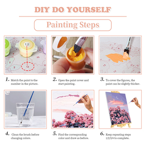 Vernice acrilica per numero paesaggio da giardino disegno su tela immagini <span class=keywords><strong>Pikachu</strong></span> fai da te con <span class=keywords><strong>i</strong></span> numeri per kit per adulti regalo artistico decorazioni per la casa - Product Image 3