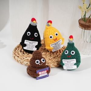 Fatto a mano uncinetto artigianale divertente bambola <span class=keywords><strong>Goofy</strong></span> peluche scrivania decorazione regalo per bambini e adulti in tessuto e tessuto artigianato genere - Product Image 6