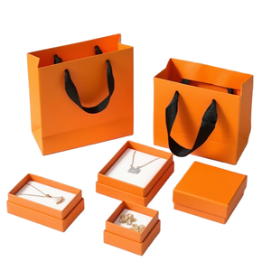 Orange 8*8*4cm Cheap Cardboard Display <strong>Boxes</strong> Small Earrings Brooch <strong>Jewelry</strong> Pink Lid <strong>Gift</strong> Necklace Storage Container - Product Image 1