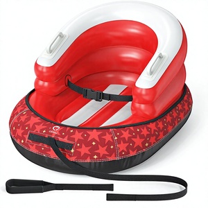 Traîneau <span class=keywords><strong>gonflable</strong></span> personnalisé en PVC pour bébés et tout-petits de 1 à 3 ans avec housse en toile, protection 3 côtés, sangle de remorquage et poignées - Product Image 1