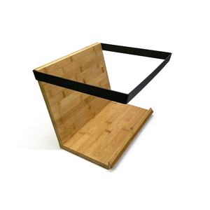 Hochwertige Metall LP Schallplatte <span class=keywords><strong>DVD</strong></span> CD-Speicher Display <span class=keywords><strong>Rack</strong></span> Stand halter Schreibtisch CD-Racks mit Bambus basis - Product Image 6