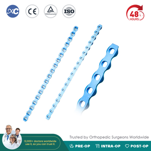 Dokter Hewan ortopedi <span class=keywords><strong>Titanium</strong></span> pelat pengunci 4.0mm ALPS-II pelat lurus implan bedah ortopedi untuk hewan - Product Image 3
