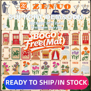 Juego de Fichas de Mahjong Americano de Alta Gama, Diseño Moderno para <span class=keywords><strong>4</strong></span> Jugadores, Juego de Fichas Empire State <span class=keywords><strong>of</strong></span> Mahj |   Juego de Mahjong de Lujo |   Maison Mahj - Product Image 1