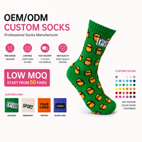 Chaussettes de sport personnalisées en jacquard respirant pour jeunes, OEM ODM, logo personnalisé, coton antibactérien, écologiques, faible MOQ, vente en gros d'usine