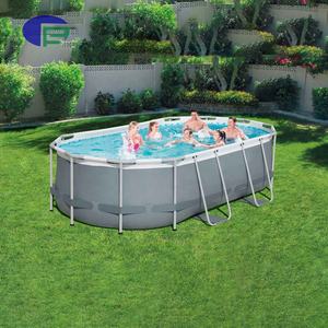 <span class=keywords><strong>Piscina</strong></span> <span class=keywords><strong>ovalada</strong></span> sobre el suelo con bomba de filtro, estructura de acero, 5614A, 305x200x84cm - Product Image 1