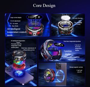 Produit phare : Refroidisseur de téléphone gaming intelligent à contrôle de température IA avec écran LED et refroidissement semi-conducteur <span class=keywords><strong>pour</strong></span> accessoires de téléphone gaming - Product Image 3