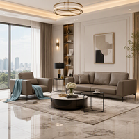 Ensemble de canapés sectionnels modernes en cuir PU YUANCHANG, pieds en acier inoxydable, éponge haute densité, confortables, meubles de salon