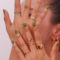 Dreamshow Bijoux en gros Accessoires pour femmes Forme de cœur Acier inoxydable Ensembles de bijoux de Dubaï