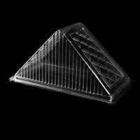 Emballage triangulaire Transparent pour petits gâteaux, paquet de 100 pièces, boîte à sandwichs en plastique jetable, conteneur à compensés transparents