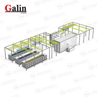 Nouvelle Ligne de Revêtement en Poudre Entièrement Automatique Galin 2026 avec Machine à Pistolet, Four à Gaz, Cabine et Équipement d'Usine de Peinture pour Aluminium CE