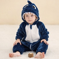 Ensemble de vêtements pour bébé Michley Bestseller en flanelle d'automne avec fermeture éclair dissimulée bidirectionnelle, motif ours en coton biologique
