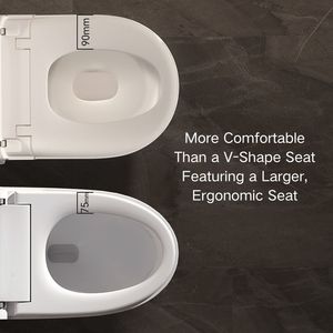 YIDA Toilette intelligente haut de gamme avec bidet intégré, siège chauffant, capteur radar, double chasse, chasse automatique, <span class=keywords><strong>lavage</strong></span> arrière, lumière nocturne et siphon en P - Product Image 5