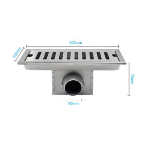 Desagüe de piso de ducha de baño lineal largo Rectangular de acero inoxidable 713015 71301501 - Product Image 6