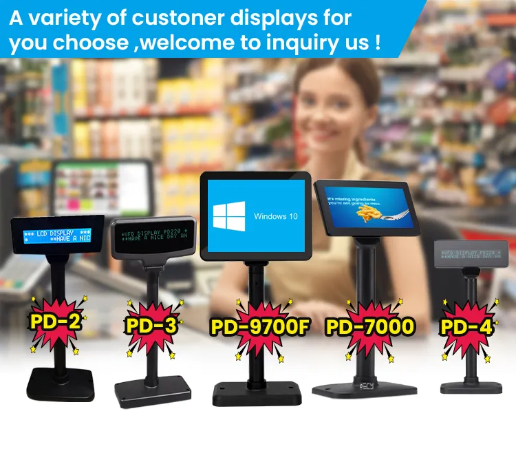 3 years warranty optional 9.7 inch led8n pos customer display with customer facing tablet display stands