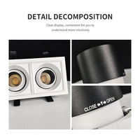 Source de lumière profonde réglable, anti-éblouissement, sans scintillement, pour éclairage commercial, boîtier de downlight LED encastré modulaire, projecteur